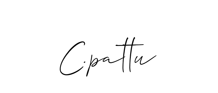 Also we have C.pattu name is the best signature style. Create professional handwritten signature collection using Allison_Script autograph style. C.pattu signature style 2 images and pictures png