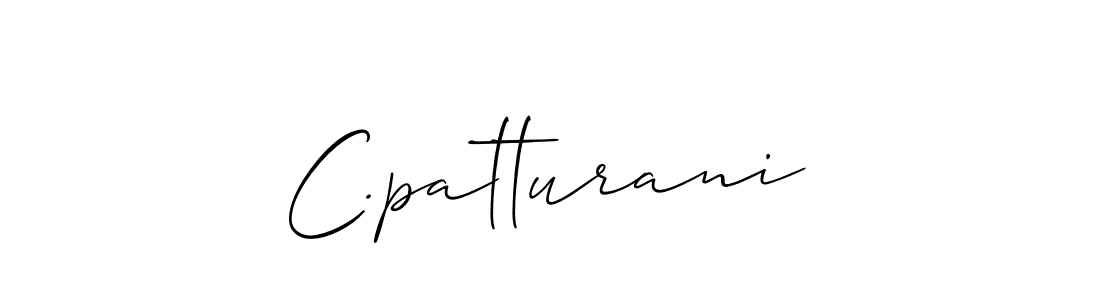 Design your own signature with our free online signature maker. With this signature software, you can create a handwritten (Allison_Script) signature for name C.patturani. C.patturani signature style 2 images and pictures png