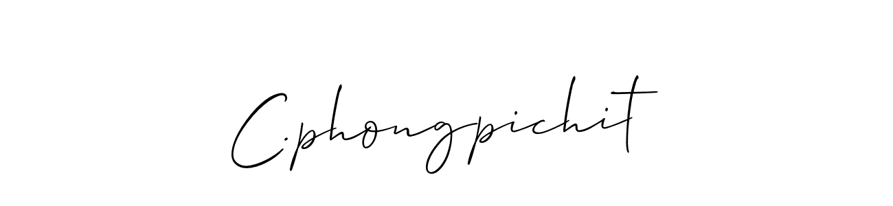 How to Draw C.phongpichit signature style? Allison_Script is a latest design signature styles for name C.phongpichit. C.phongpichit signature style 2 images and pictures png