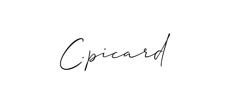 Also we have C.picard name is the best signature style. Create professional handwritten signature collection using Allison_Script autograph style. C.picard signature style 2 images and pictures png