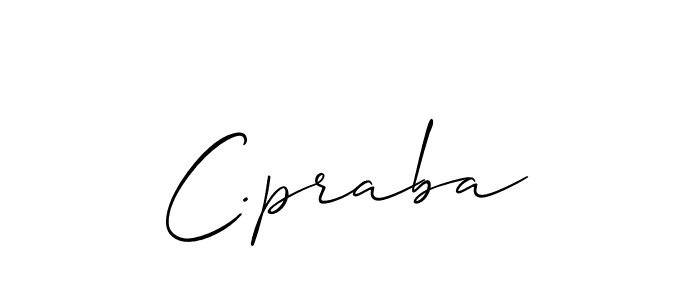 It looks lik you need a new signature style for name C.praba. Design unique handwritten (Allison_Script) signature with our free signature maker in just a few clicks. C.praba signature style 2 images and pictures png