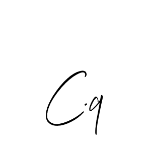 Similarly Allison_Script is the best handwritten signature design. Signature creator online .You can use it as an online autograph creator for name C.q. C.q signature style 2 images and pictures png