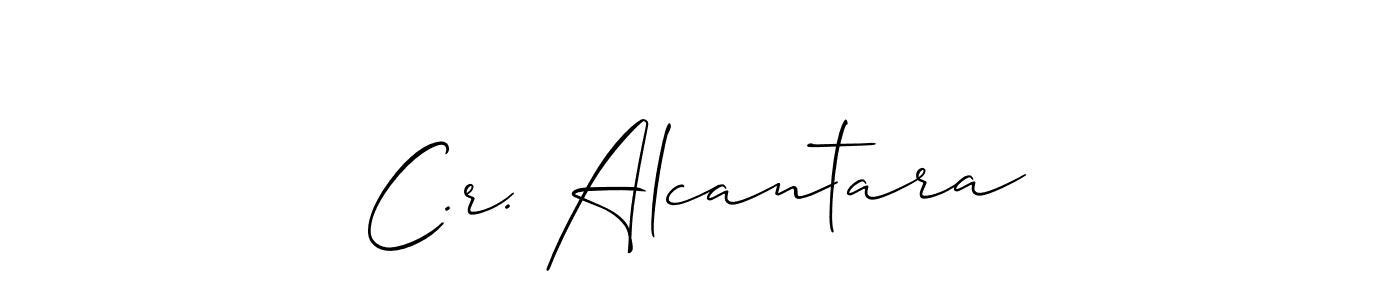 Create a beautiful signature design for name C.r. Alcantara. With this signature (Allison_Script) fonts, you can make a handwritten signature for free. C.r. Alcantara signature style 2 images and pictures png