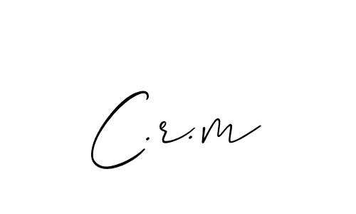 You should practise on your own different ways (Allison_Script) to write your name (C.r.m) in signature. don't let someone else do it for you. C.r.m signature style 2 images and pictures png