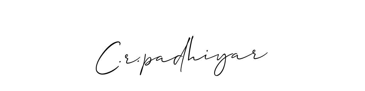 C.r.padhiyar stylish signature style. Best Handwritten Sign (Allison_Script) for my name. Handwritten Signature Collection Ideas for my name C.r.padhiyar. C.r.padhiyar signature style 2 images and pictures png