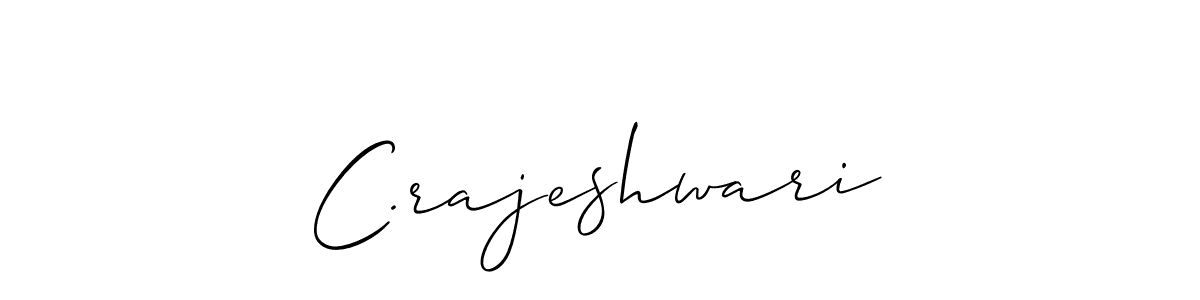 How to make C.rajeshwari name signature. Use Allison_Script style for creating short signs online. This is the latest handwritten sign. C.rajeshwari signature style 2 images and pictures png