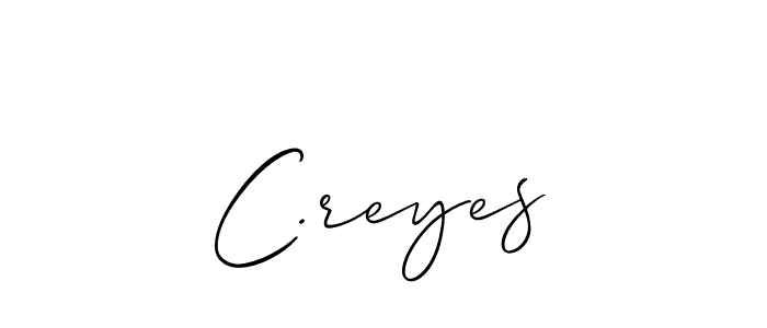 Make a beautiful signature design for name C.reyes. With this signature (Allison_Script) style, you can create a handwritten signature for free. C.reyes signature style 2 images and pictures png