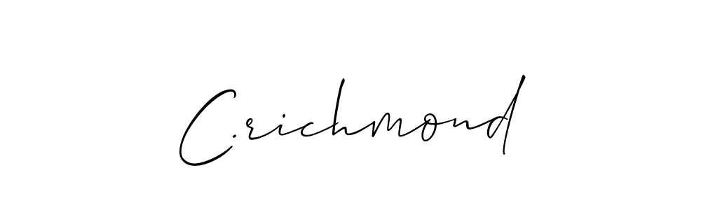 Also we have C.richmond name is the best signature style. Create professional handwritten signature collection using Allison_Script autograph style. C.richmond signature style 2 images and pictures png