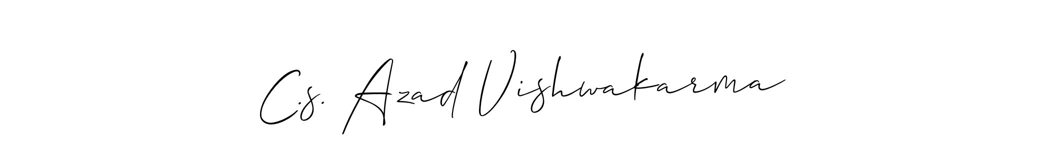 if you are searching for the best signature style for your name C.s. Azad Vishwakarma. so please give up your signature search. here we have designed multiple signature styles  using Allison_Script. C.s. Azad Vishwakarma signature style 2 images and pictures png