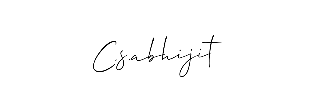 Make a beautiful signature design for name C.s.abhijit. With this signature (Allison_Script) style, you can create a handwritten signature for free. C.s.abhijit signature style 2 images and pictures png