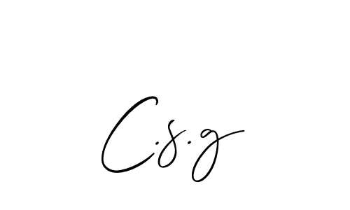 if you are searching for the best signature style for your name C.s.g. so please give up your signature search. here we have designed multiple signature styles  using Allison_Script. C.s.g signature style 2 images and pictures png