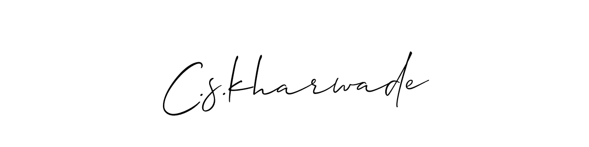 Create a beautiful signature design for name C.s.kharwade. With this signature (Allison_Script) fonts, you can make a handwritten signature for free. C.s.kharwade signature style 2 images and pictures png