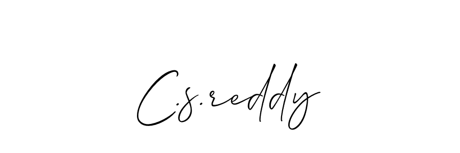 Design your own signature with our free online signature maker. With this signature software, you can create a handwritten (Allison_Script) signature for name C.s.reddy. C.s.reddy signature style 2 images and pictures png