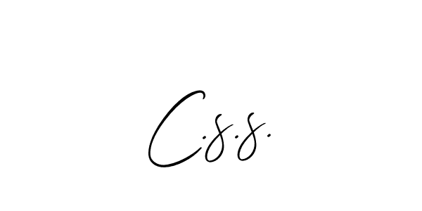 Use a signature maker to create a handwritten signature online. With this signature software, you can design (Allison_Script) your own signature for name C.s.s.. C.s.s. signature style 2 images and pictures png