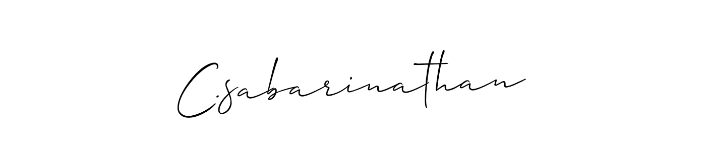 You should practise on your own different ways (Allison_Script) to write your name (C.sabarinathan) in signature. don't let someone else do it for you. C.sabarinathan signature style 2 images and pictures png