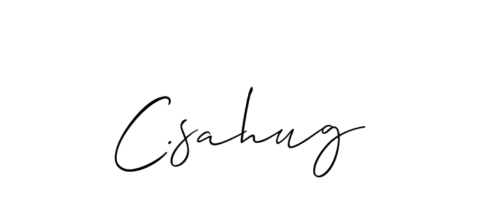 Make a beautiful signature design for name C.sahug. With this signature (Allison_Script) style, you can create a handwritten signature for free. C.sahug signature style 2 images and pictures png