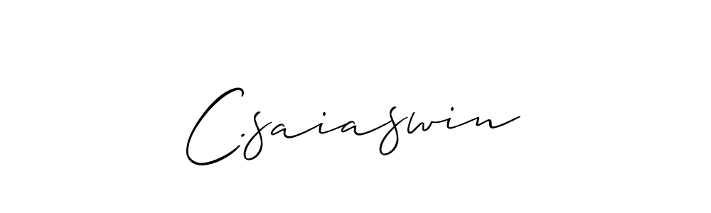 Make a beautiful signature design for name C.saiaswin. Use this online signature maker to create a handwritten signature for free. C.saiaswin signature style 2 images and pictures png