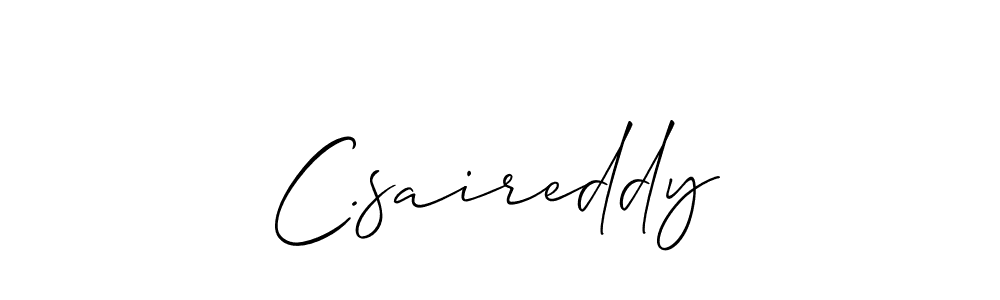 How to make C.saireddy signature? Allison_Script is a professional autograph style. Create handwritten signature for C.saireddy name. C.saireddy signature style 2 images and pictures png