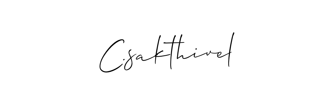 How to make C.sakthivel signature? Allison_Script is a professional autograph style. Create handwritten signature for C.sakthivel name. C.sakthivel signature style 2 images and pictures png