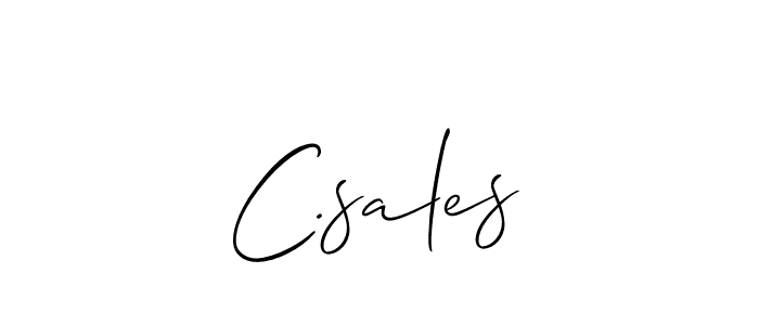 It looks lik you need a new signature style for name C.sales. Design unique handwritten (Allison_Script) signature with our free signature maker in just a few clicks. C.sales signature style 2 images and pictures png