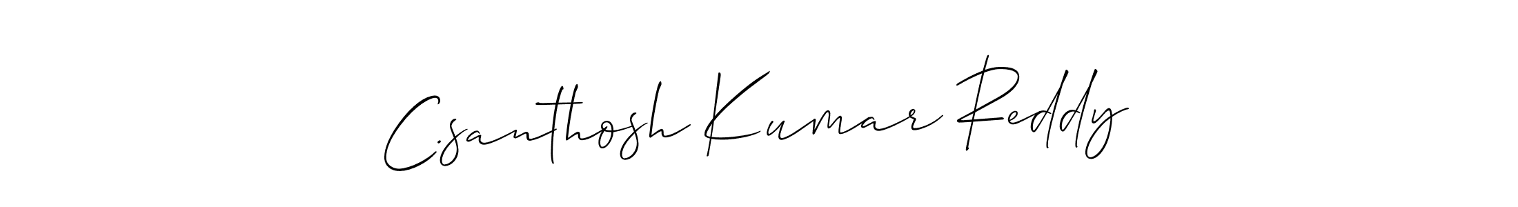 Also we have C.santhosh Kumar Reddy name is the best signature style. Create professional handwritten signature collection using Allison_Script autograph style. C.santhosh Kumar Reddy signature style 2 images and pictures png