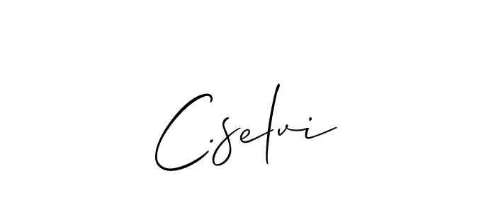 Best and Professional Signature Style for C.selvi. Allison_Script Best Signature Style Collection. C.selvi signature style 2 images and pictures png