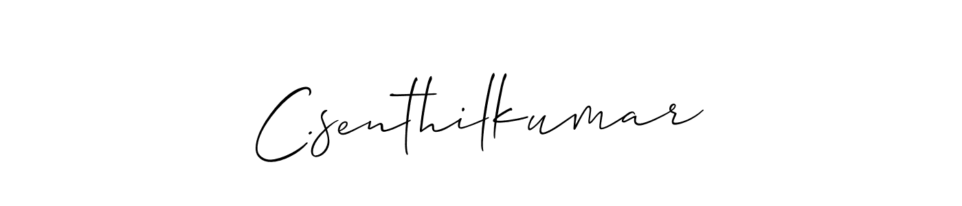 Make a short C.senthilkumar signature style. Manage your documents anywhere anytime using Allison_Script. Create and add eSignatures, submit forms, share and send files easily. C.senthilkumar signature style 2 images and pictures png