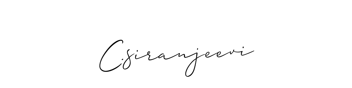 Design your own signature with our free online signature maker. With this signature software, you can create a handwritten (Allison_Script) signature for name C.siranjeevi. C.siranjeevi signature style 2 images and pictures png