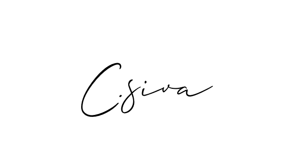 Allison_Script is a professional signature style that is perfect for those who want to add a touch of class to their signature. It is also a great choice for those who want to make their signature more unique. Get C.siva name to fancy signature for free. C.siva signature style 2 images and pictures png