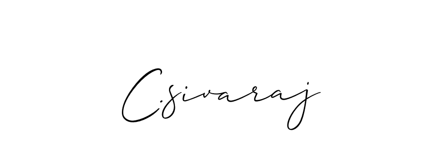 Allison_Script is a professional signature style that is perfect for those who want to add a touch of class to their signature. It is also a great choice for those who want to make their signature more unique. Get C.sivaraj name to fancy signature for free. C.sivaraj signature style 2 images and pictures png