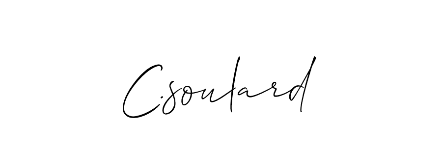 The best way (Allison_Script) to make a short signature is to pick only two or three words in your name. The name C.soulard include a total of six letters. For converting this name. C.soulard signature style 2 images and pictures png