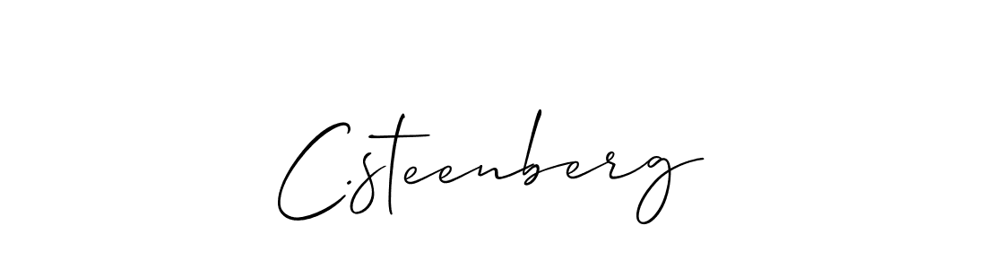 Design your own signature with our free online signature maker. With this signature software, you can create a handwritten (Allison_Script) signature for name C.steenberg. C.steenberg signature style 2 images and pictures png