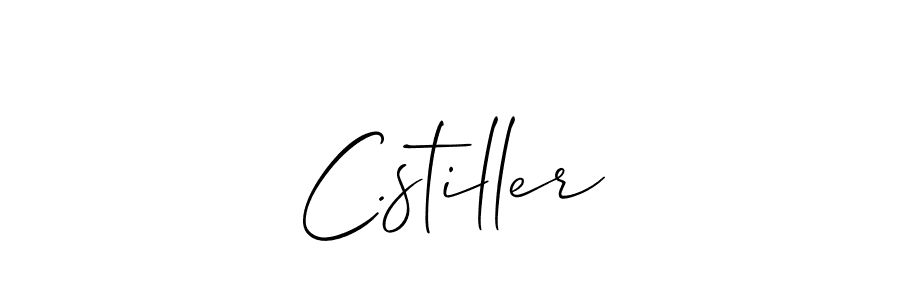Allison_Script is a professional signature style that is perfect for those who want to add a touch of class to their signature. It is also a great choice for those who want to make their signature more unique. Get C.stiller name to fancy signature for free. C.stiller signature style 2 images and pictures png