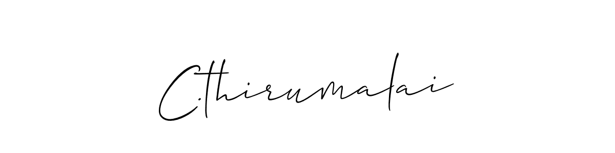Make a beautiful signature design for name C.thirumalai. With this signature (Allison_Script) style, you can create a handwritten signature for free. C.thirumalai signature style 2 images and pictures png