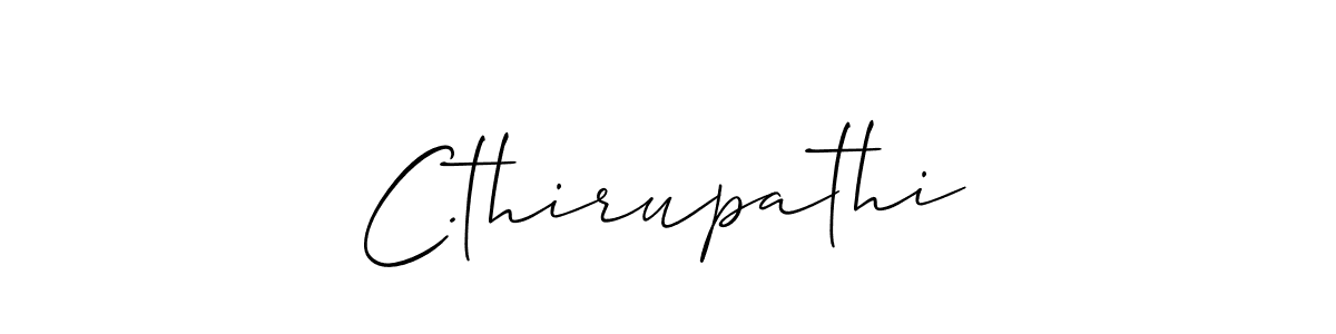 How to make C.thirupathi name signature. Use Allison_Script style for creating short signs online. This is the latest handwritten sign. C.thirupathi signature style 2 images and pictures png