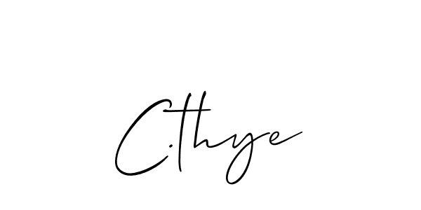 Design your own signature with our free online signature maker. With this signature software, you can create a handwritten (Allison_Script) signature for name C.thye. C.thye signature style 2 images and pictures png