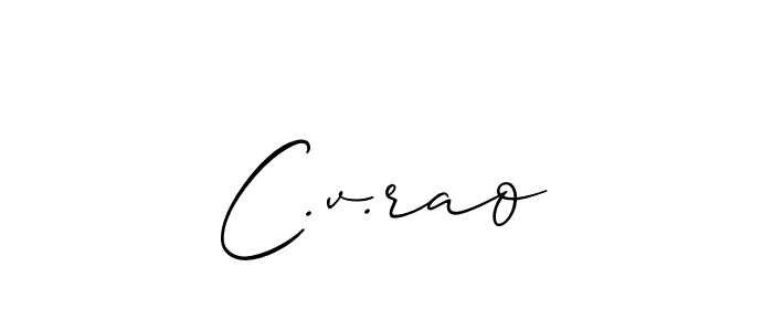 Make a beautiful signature design for name C.v.rao. With this signature (Allison_Script) style, you can create a handwritten signature for free. C.v.rao signature style 2 images and pictures png