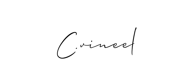 How to make C.vineel signature? Allison_Script is a professional autograph style. Create handwritten signature for C.vineel name. C.vineel signature style 2 images and pictures png