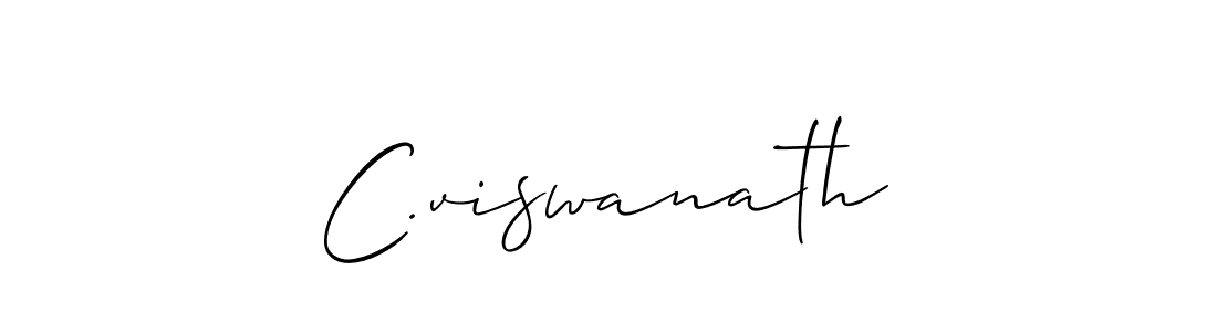 The best way (Allison_Script) to make a short signature is to pick only two or three words in your name. The name C.viswanath include a total of six letters. For converting this name. C.viswanath signature style 2 images and pictures png