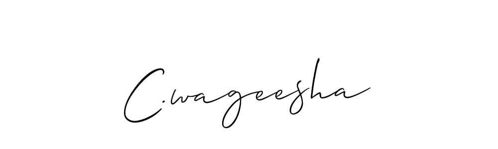 C.wageesha stylish signature style. Best Handwritten Sign (Allison_Script) for my name. Handwritten Signature Collection Ideas for my name C.wageesha. C.wageesha signature style 2 images and pictures png