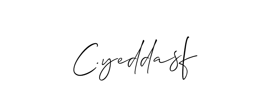 How to make C.yeddasf name signature. Use Allison_Script style for creating short signs online. This is the latest handwritten sign. C.yeddasf signature style 2 images and pictures png