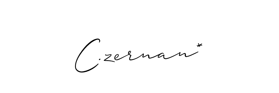 The best way (Allison_Script) to make a short signature is to pick only two or three words in your name. The name C.zernan* include a total of six letters. For converting this name. C.zernan* signature style 2 images and pictures png