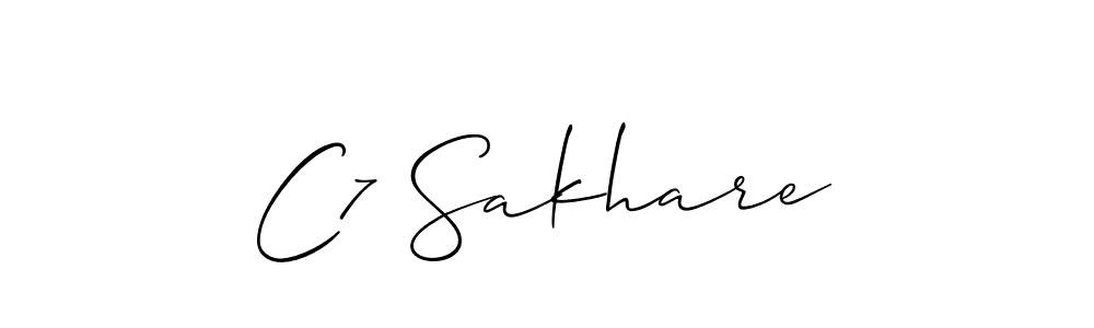 The best way (Allison_Script) to make a short signature is to pick only two or three words in your name. The name C7 Sakhare include a total of six letters. For converting this name. C7 Sakhare signature style 2 images and pictures png