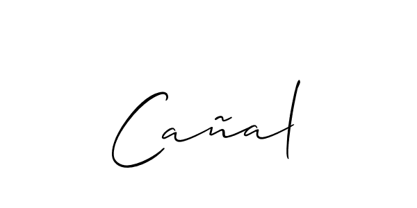 It looks lik you need a new signature style for name Cañal. Design unique handwritten (Allison_Script) signature with our free signature maker in just a few clicks. Cañal signature style 2 images and pictures png