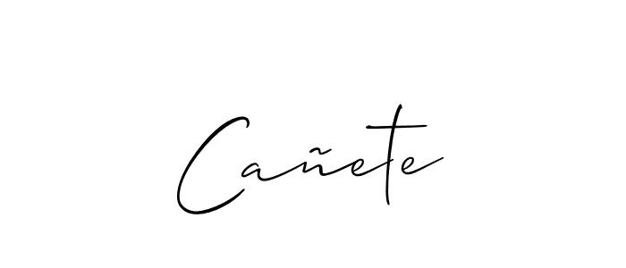 Also You can easily find your signature by using the search form. We will create Cañete name handwritten signature images for you free of cost using Allison_Script sign style. Cañete signature style 2 images and pictures png