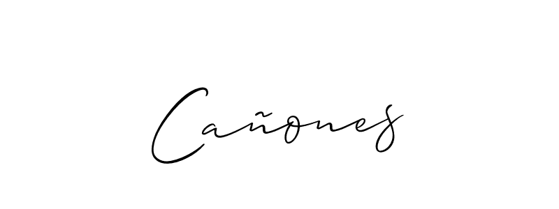 The best way (Allison_Script) to make a short signature is to pick only two or three words in your name. The name Cañones include a total of six letters. For converting this name. Cañones signature style 2 images and pictures png