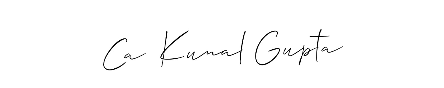 Create a beautiful signature design for name Ca  Kunal Gupta. With this signature (Allison_Script) fonts, you can make a handwritten signature for free. Ca  Kunal Gupta signature style 2 images and pictures png