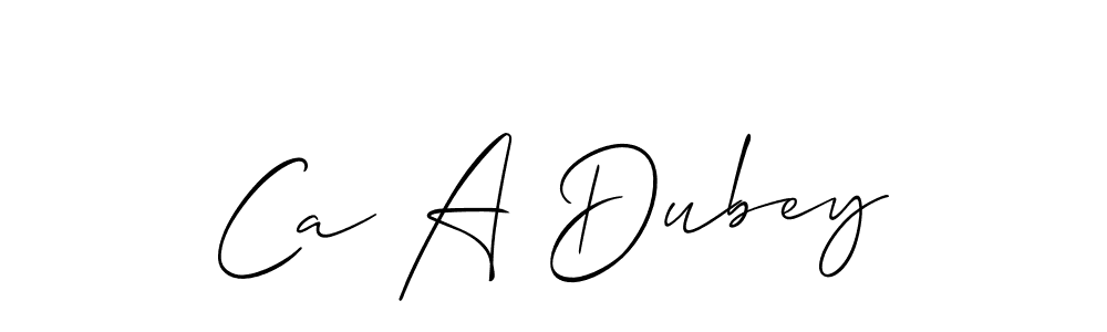 Make a short Ca A Dubey signature style. Manage your documents anywhere anytime using Allison_Script. Create and add eSignatures, submit forms, share and send files easily. Ca A Dubey signature style 2 images and pictures png