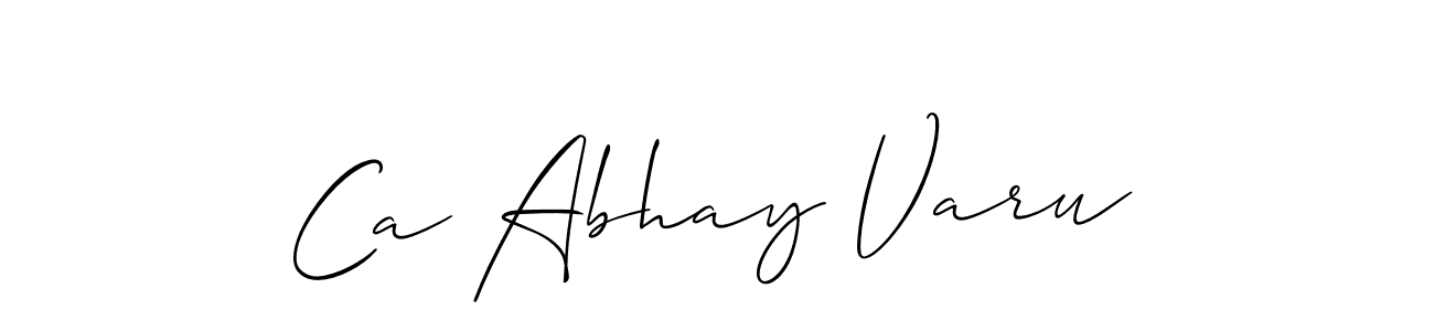 You should practise on your own different ways (Allison_Script) to write your name (Ca Abhay Varu) in signature. don't let someone else do it for you. Ca Abhay Varu signature style 2 images and pictures png