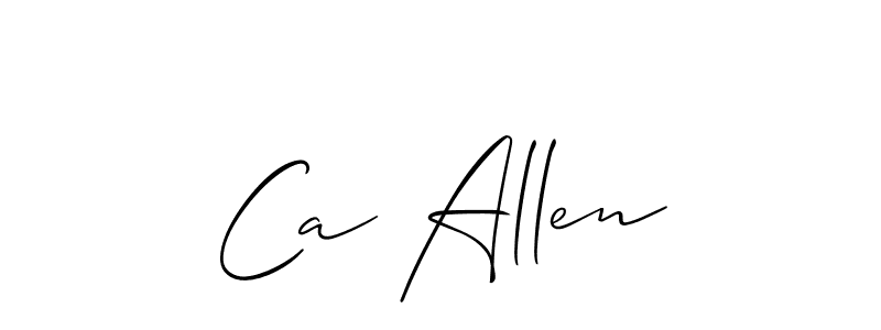 Also You can easily find your signature by using the search form. We will create Ca Allen name handwritten signature images for you free of cost using Allison_Script sign style. Ca Allen signature style 2 images and pictures png